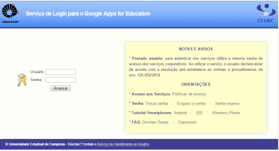 Print do site do Google Apps for Education quando a matéria da Lavits foi publicada. 